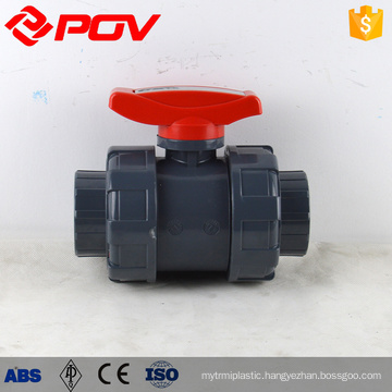 Double union plastic 2'' pvc valves